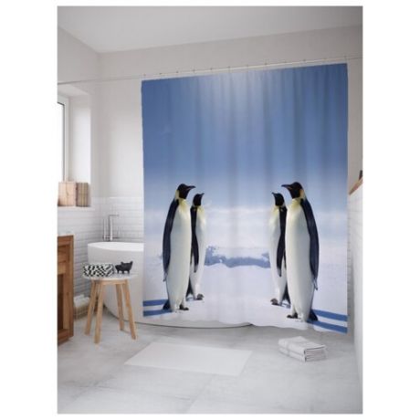 Штора для ванной JoyArty Гордые пингвины 180х200 (sc-11878)
