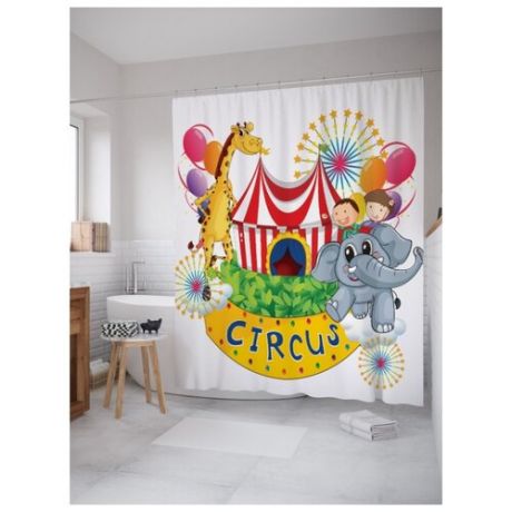 Штора для ванной JoyArty Цирк для детей 180х200 (sc-12770)