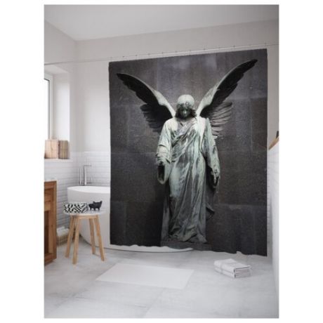 Штора для ванной JoyArty Статуя ангела у стены 180х200 (sc-9957)