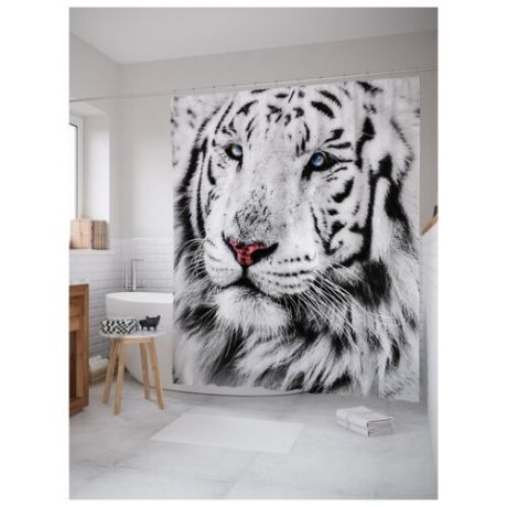 Штора для ванной JoyArty Белый тигр 180х200 (sc-12734)