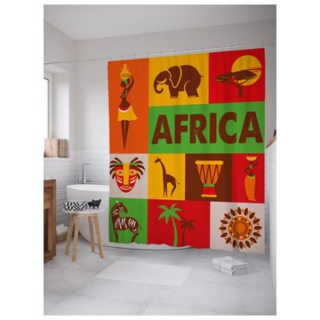 Штора для ванной JoyArty Африканская культура 180х200 (sc-28216)
