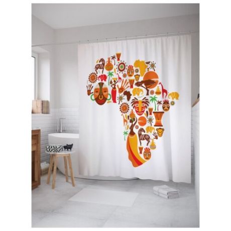 Штора для ванной JoyArty Креативная Африка 180х200 (sc-17553)