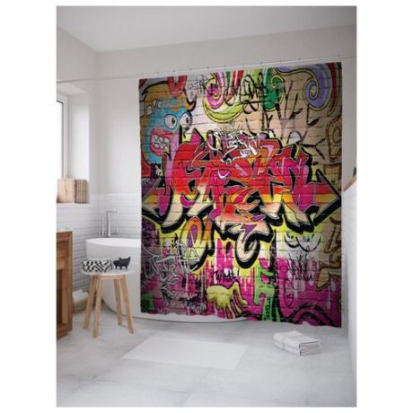 Штора для ванной JoyArty Обилие граффити 180х200 (sc-19759)