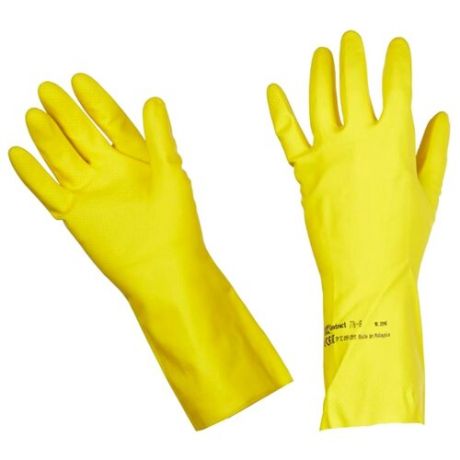 Перчатки Vileda Контракт, 1 пара, размер L, цвет желтый