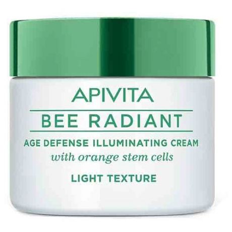 Крем Apivita Bee Radiant age defence illuminating cream light texture антивозрастной уход для защиты и сияния с легкой текстурой для лица 50 мл