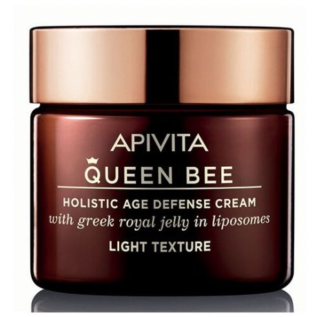 Крем Apivita Queen Bee Holistic Age Defense Cream Light Texture Квин Би комплексный уход против старения с легкой текстурой 50 мл