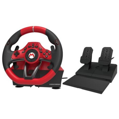 Руль HORI Mario Kart Racing Wheel Pro Deluxe черный/красный