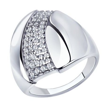 Diamant Кольцо из серебра с фианитами 94-110-00676-1, размер 18.5