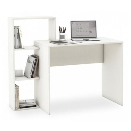 Компьютерный стол Владимирская мебельная фабрика Нокс-3/4, 120х50 см, тумба: слева, цвет: белый