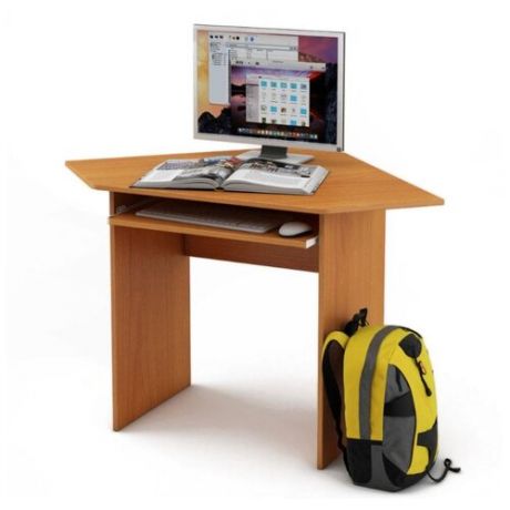 Компьютерный стол угловой Владимирская мебельная фабрика Лайт-УК, 85х85 см, цвет: вишня оксфорд