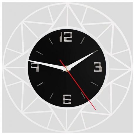 Часы настенные кварцевые Дубравия Узор 1 серый