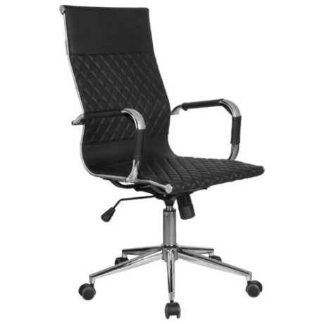 Компьютерное кресло Рива 6016-1S офисное, обивка: искусственная кожа, цвет: черный