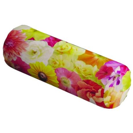 Подушка декоративная JoyArty Коллекция цветов, 45 х 16 см (pcu-12327) желтый/розовый/красный