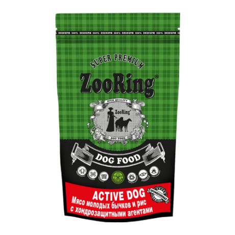 Корм для собак ZooRing (2 кг) Active Dog Мясо молодых бычков и рис