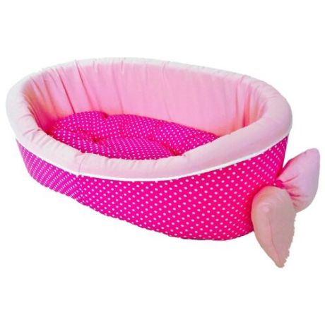 Лежак для собак и кошек LOORI Дуэт 49х36х17 см розовый