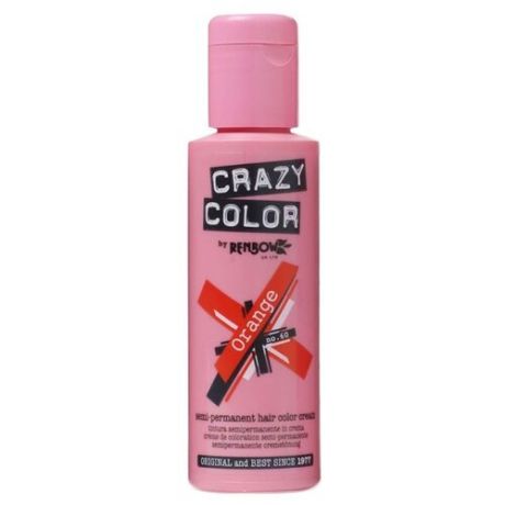 Краситель прямого действия Crazy Color Semi-Permanent Hair Color Cream Orange 60, 100 мл
