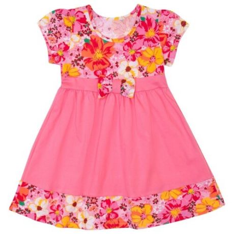 Платье ALENA размер 134-140, розовый/желтый
