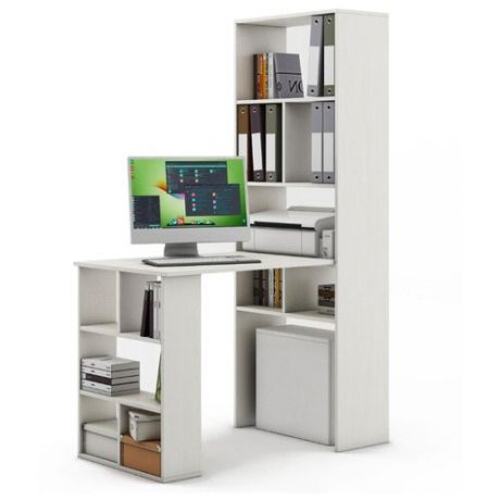 Компьютерный стол Владимирская мебельная фабрика Феликс-45, 110х63.4 см, цвет: белый