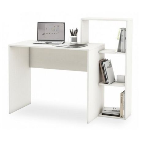 Компьютерный стол Владимирская мебельная фабрика Нокс-3/4, 120х80 см, тумба: справа, цвет: белый