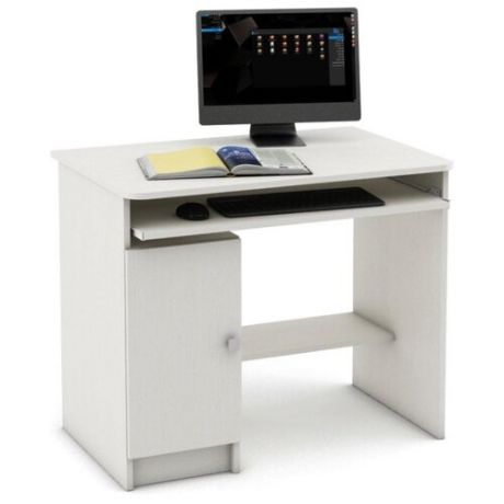 Компьютерный стол Владимирская мебельная фабрика Бостон-3/4, 90х60 см, тумба: слева, цвет: белый