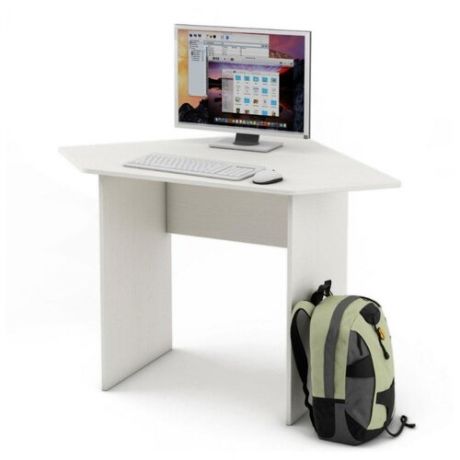 Компьютерный стол угловой Владимирская мебельная фабрика Лайт-У, 85х85 см, цвет: белый