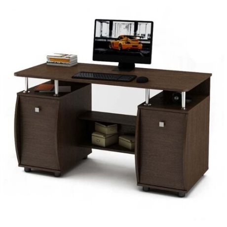 Письменный стол Владимирская мебельная фабрика Карбон-1, 130х60 см, цвет: венге