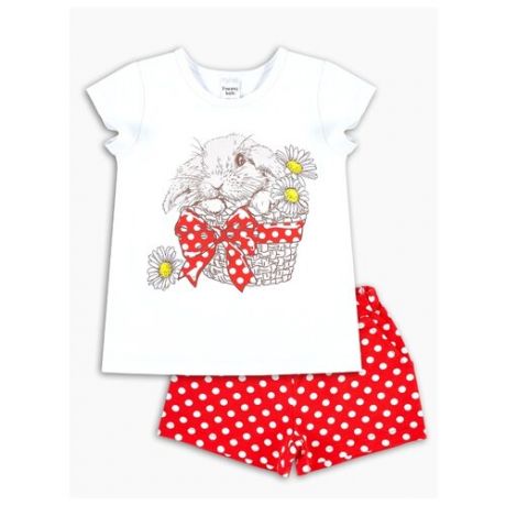 Комплект одежды Веселый Малыш размер 116, белый/красный