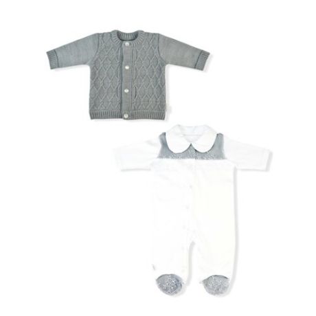Комплект одежды LEO размер 62, белый/серый