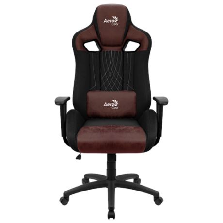 Компьютерное кресло AeroCool Earl игровое, обивка: текстиль/искусственная кожа, цвет: burgundy red