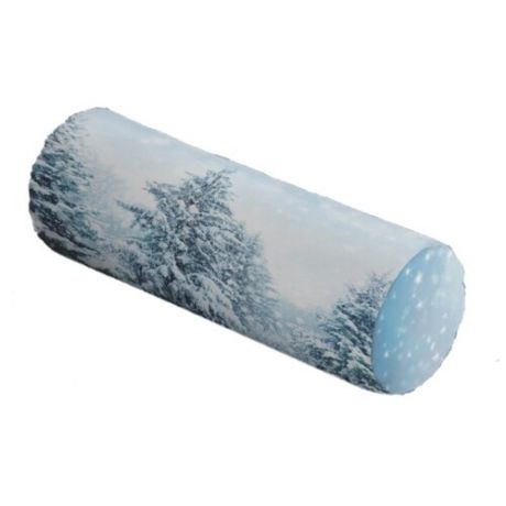 Подушка декоративная JoyArty Зима в лесу, 45 х 16 см (pcu_44969) голубой