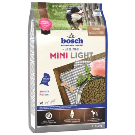 Сухой корм для собак Bosch Light 2.5 кг (для мелких пород)