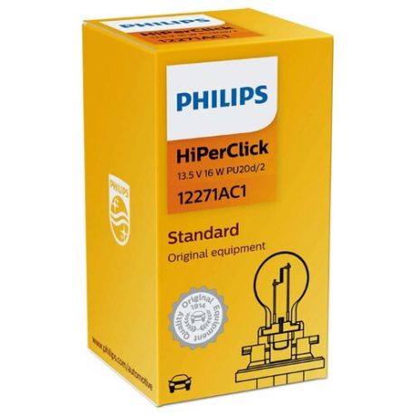 Лампа автомобильная накаливания Philips 12271AC1 PCY16W 12V 16W 1 шт.