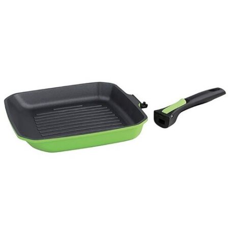 Сковорода-гриль GIPFEL SHAFRAN 0672 26х26 см, черный/зеленый