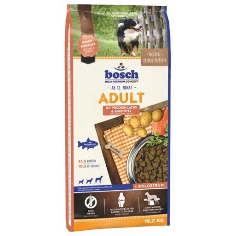 Сухой корм для собак Bosch Adult лосось с картофелем 15 кг