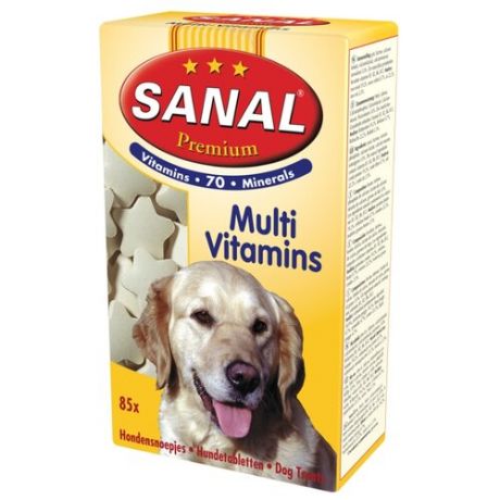 Добавка в корм SANAL Premium Multi Vitamins с пшеничными зародышами для собак и щенков 85 г