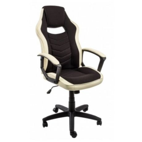 Компьютерное кресло Woodville Gamer игровое, обивка: текстиль/искусственная кожа, цвет: черный/бежевый