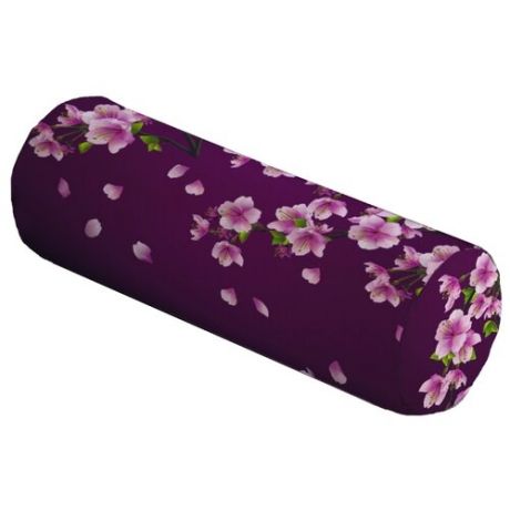Подушка декоративная JoyArty Цветки сакуры, 45 х 16 см (pcu-35593) фиолетовый/розовый