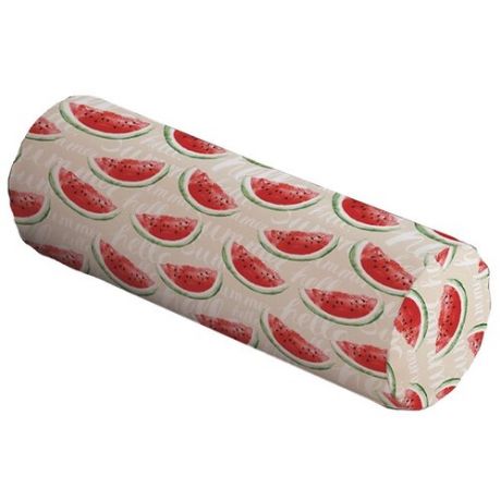 Подушка декоративная JoyArty Дольки арбуза, 45 х 16 см (pcu_47762) красный/розовый