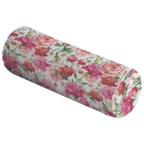 Подушка декоративная JoyArty Теплые оттенки роз 45 х 16 см, (pcu_13889) белый/розовый