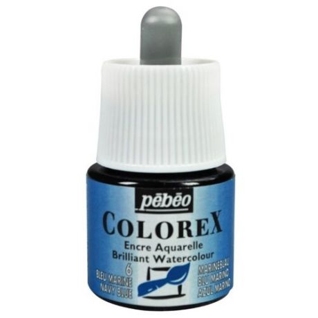 Pebeo Акварельные чернила Colorex, 45 мл 6 синий темный