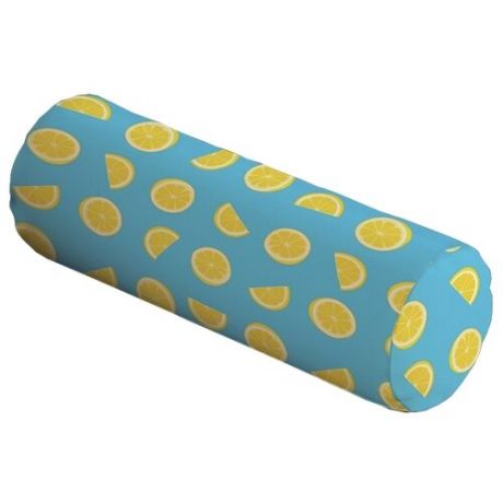 Подушка декоративная JoyArty Лимонный витамин, 45 х 16 см (pcu_34730) желтый/голубой