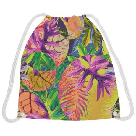 JoyArty Рюкзак-мешок Тропический мираж (bpa_32277) розовый/желтый/зеленый