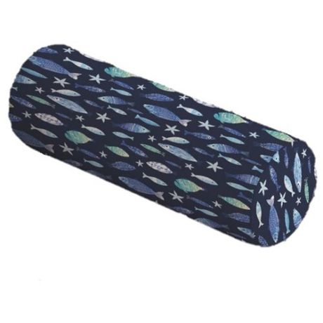 Подушка декоративная JoyArty Рыбки на синем фоне, 45 х 16 см (pcu_51893) синий