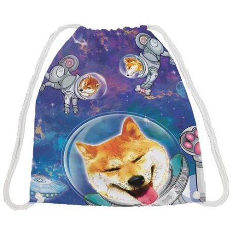 JoyArty Сумка-рюкзак Собаки в космосе (bpa_49602) синий