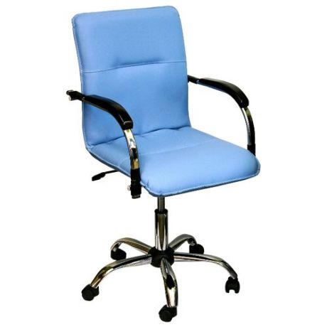 Компьютерное кресло Креслов Самба КВ-10-120110 офисное, обивка: искусственная кожа, цвет: светло-голубой
