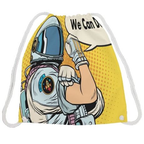 JoyArty Сумка-рюкзак Мотивирующий космонавт (bpa_41383) желтый