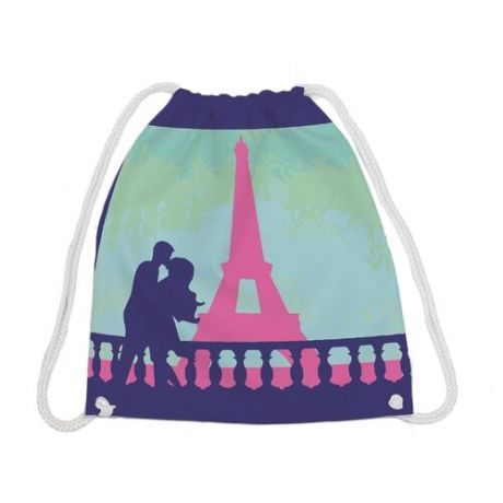 JoyArty Рюкзак-мешок Поцелуй в Париже (bpa_10025R) синий/голубой
