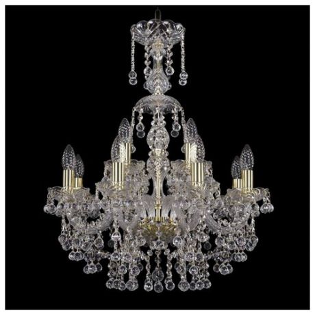 Люстра Bohemia Ivele Crystal 1409 1409/8+4/195/XL-68/G, E14, 480 Вт