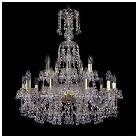 Люстра Bohemia Ivele Crystal 1409 1409/10+5/240/XL-77/G, E14, 600 Вт