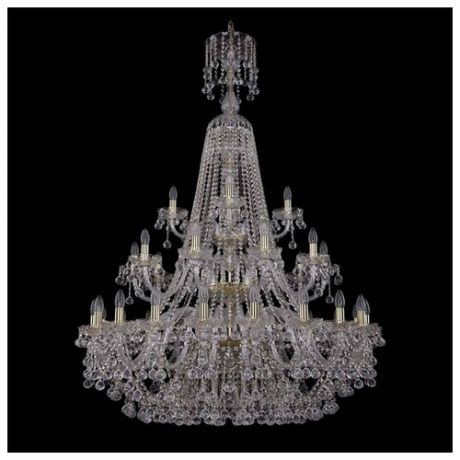 Люстра Bohemia Ivele Crystal 1409 1409/20+10+5/400/XL-159/3d/G, E14, 1400 Вт